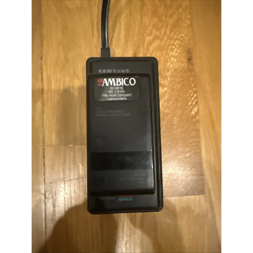 vintage ambico camcorder charger & battery 80-9816 6V 1.8 Ah